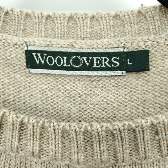 WooLovers 100% British Wool Crewneck Sweater L Tan - Picture 3 of 16